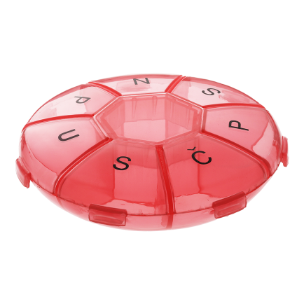 Mediblink Tjedni dozator za tablete Lotus crveni 1x/dan M024