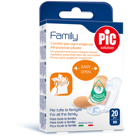 PiC Antibakterijski flaster Family Mix 20X