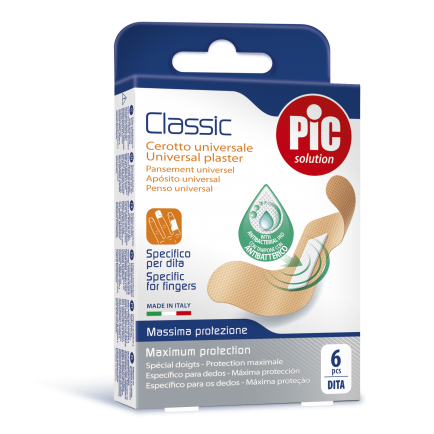 PiC Antibakterijski flaster za prste Classic 6X