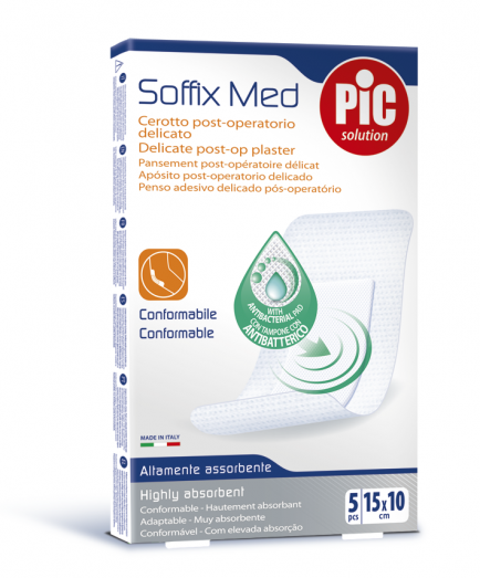 PiC Antibakterijski postoperativni flaster SoffixMed 15x10cm 5X