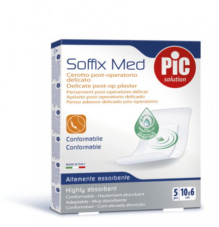 PiC Antibakterijski postoperativni flaster SoffixMed 10x6cm 5X