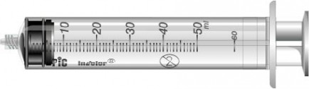 PiC Šprice Luer Lock bez igle 50 mL 50X