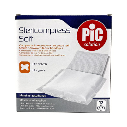 PiC Sterilna gaza StericompressSoft 7,5cmX7,5cm 12X