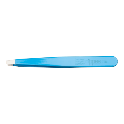 Nippes Pinceta z ravno konico, nerjaveče jeklo, modra 9,5cm 728