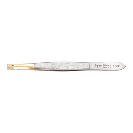 Nippes Pinceta z ravno pozlačeno konico 8cm 9G