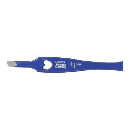 Nippes Pinceta plava s ravnim vrhom, srce, nehrđajući čelik 8 cm 747