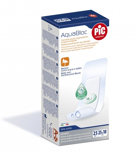 PiC Antibakterijski postoperativni flaster Aquabloc 25X10cm 1X